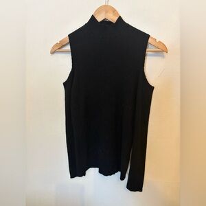 Black Sleeveless Ribbed Top